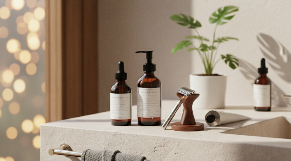 Productos premium de cuidado personal y belleza para hombres: rutina facial, afeitado y estilo. Cuidado personal para hombres