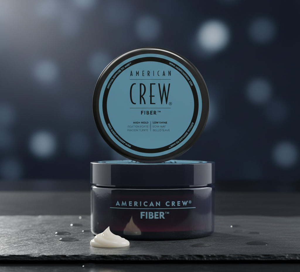 Cera American Crew Fiber: Moldeador de pelo hombre para fijación fuerte con acabado mate. Producto más vendido para cabello corto