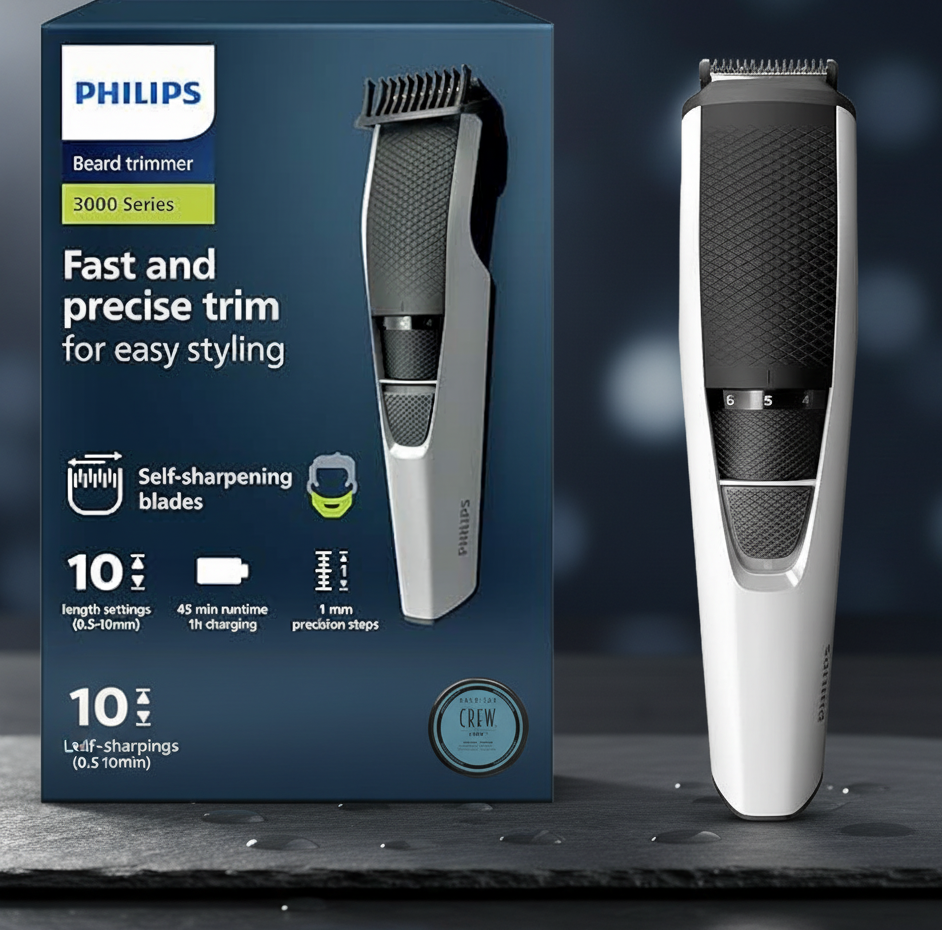 Recortadora de barba Philips Beardtrimmer Serie 3000 (BT3206/14) con tecnología Lift & Trim, la mejor para un afeitado preciso y sin tirones